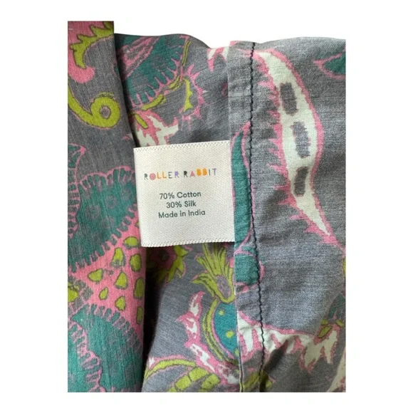 ROLLER RABBITRARE! Cotton/Silk Livy Lounge Set in Navy Paisley, Size Large